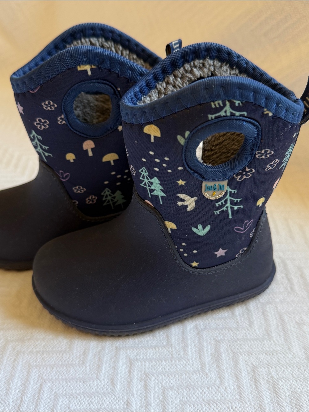 Jan & Jul Navy Winter Pull-On Boots